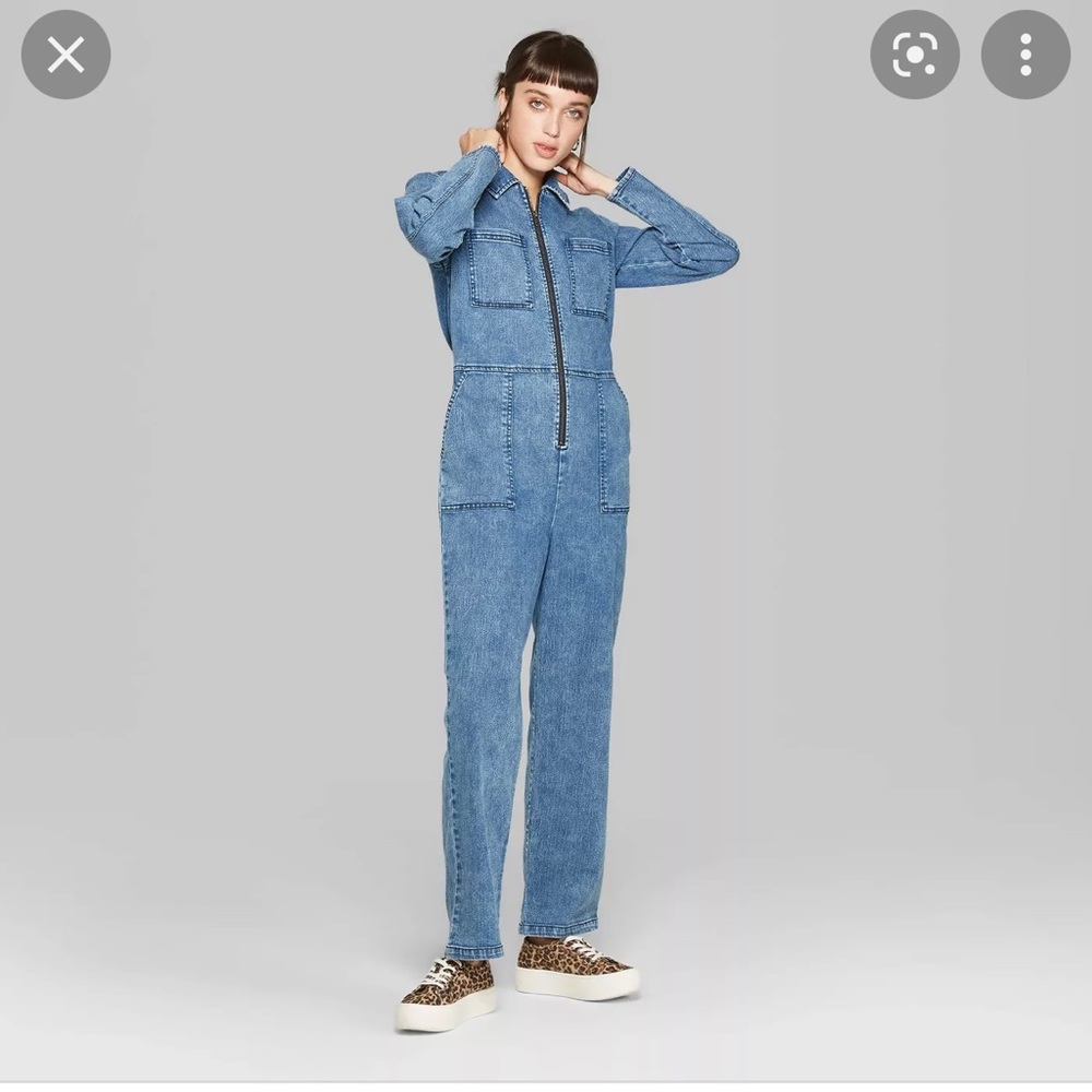NWT Wild Fable Denim Utility Jumpsuit Boilersuit XL